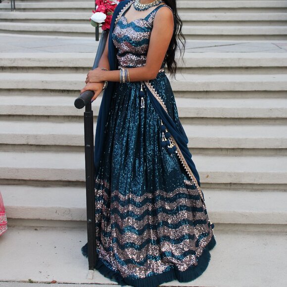 Dresses & Skirts - Blue Lengha Choli